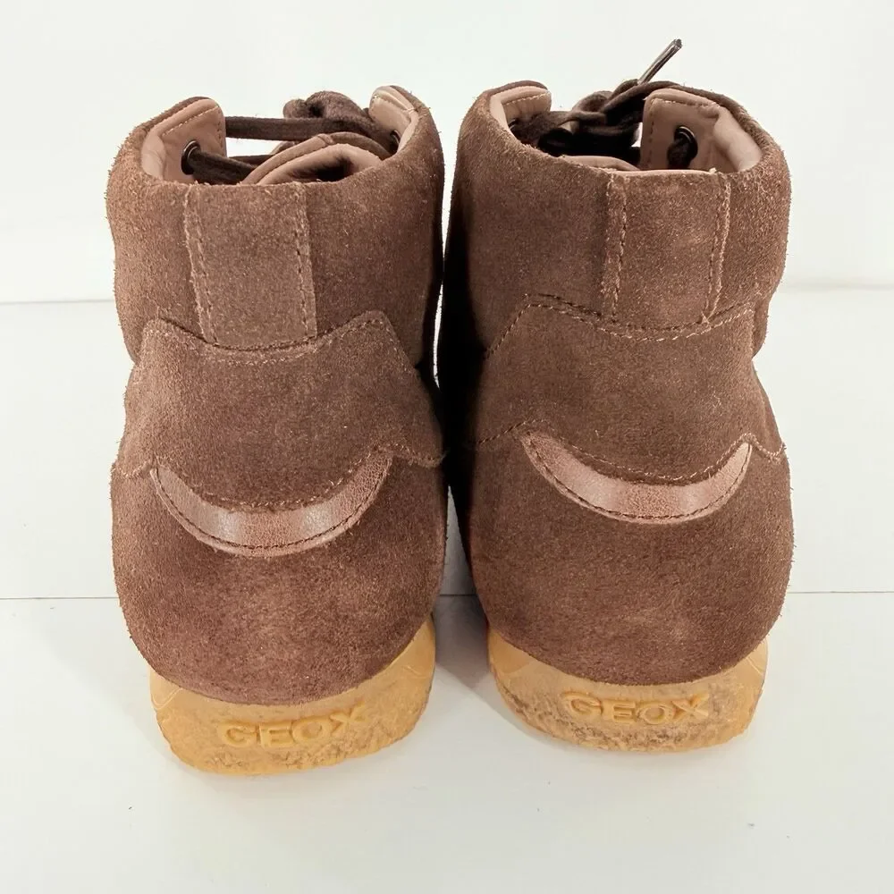 GEOX Men's leather suede sneaker boots 12 US, 45 EUR